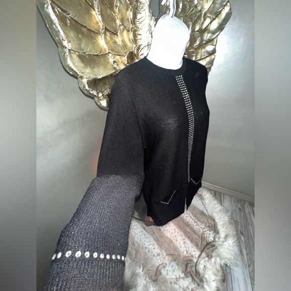 Stunning 1980s Steve Fabrikant Mini Dress/Sweater With Rhinestones Medium - Picture 5 of 14